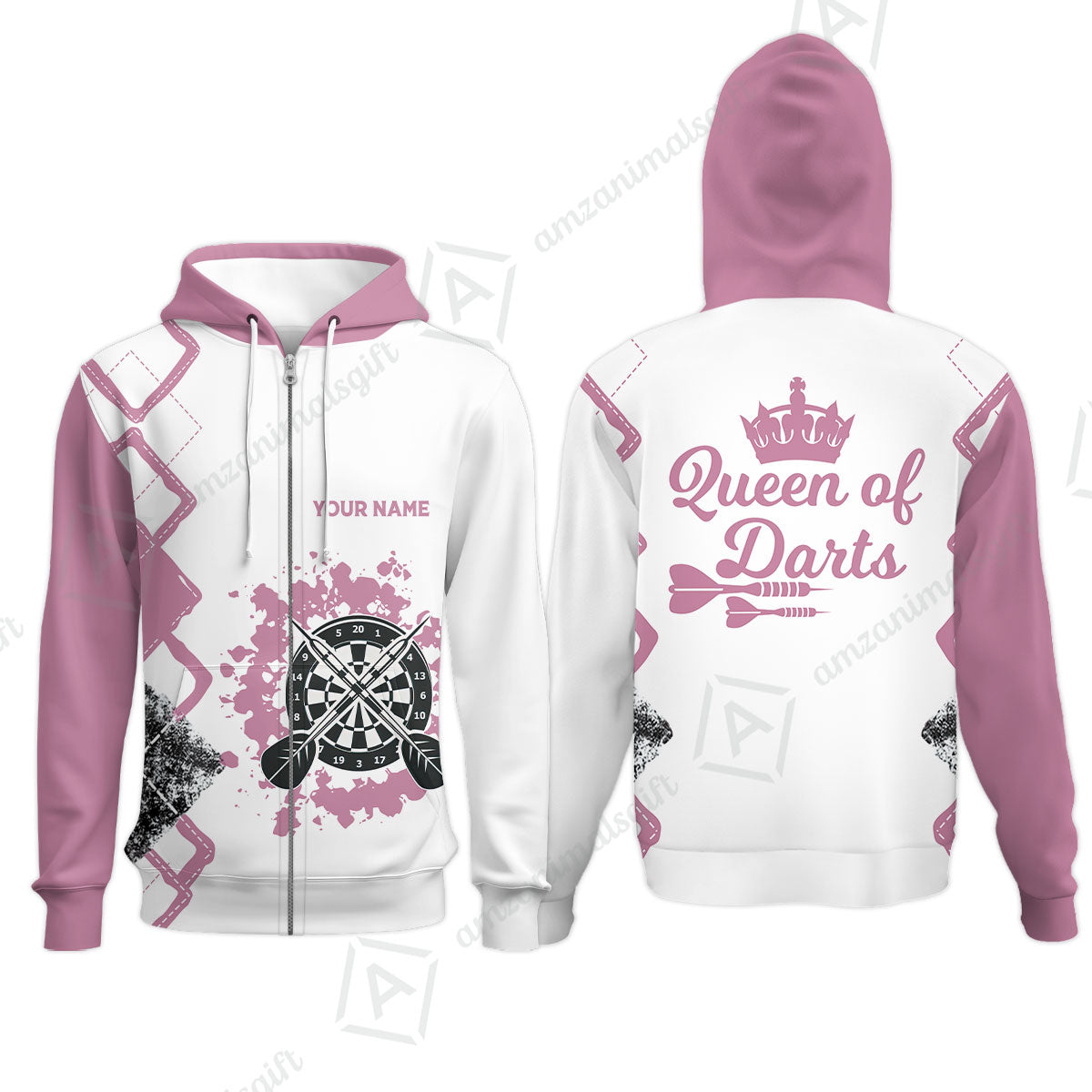 Customized Darts Women Polo Shirt, Queen of Darts Team Shirt, Personalized Name Polo Shirt For Women - Perfect Gift For Darts Lovers, Darts Players