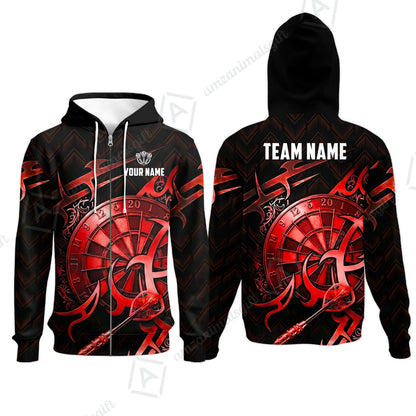 Custom Darts Jersey Polo Shirt, Tribal Darts & Mechanical Inferno, Custom Dart Jersey Team Shirt For Players With Name & Team Name