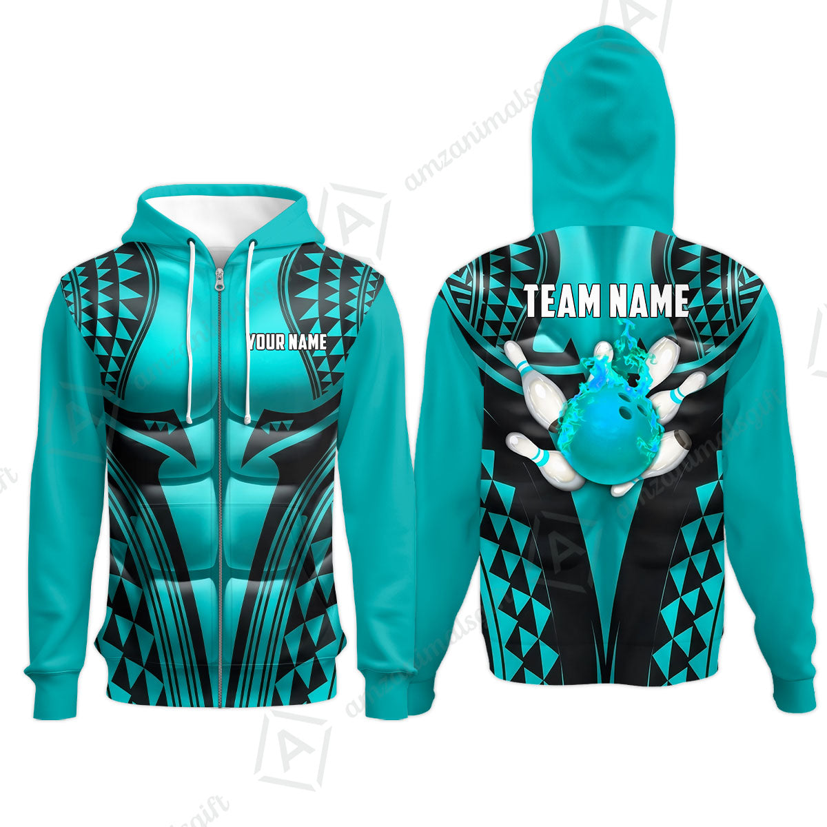 Custom Bowling Jersey Polo Shirt, Polynesian Strike, Custom Bowling Jersey Team Shirt For Players With Name & Team Name