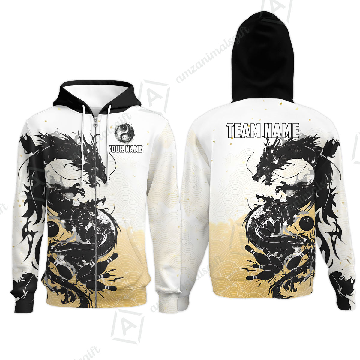 Custom Sumie Dragon Bowling Jersey Polo Shirt, Custom Sumie Dragon Bowling Jersey Team Shirt For Players With Name & Team Name
