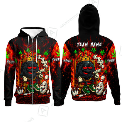 Custom Bowling Jersey Polo Shirt, Stoner Bowling, Personalize Name and Team Name