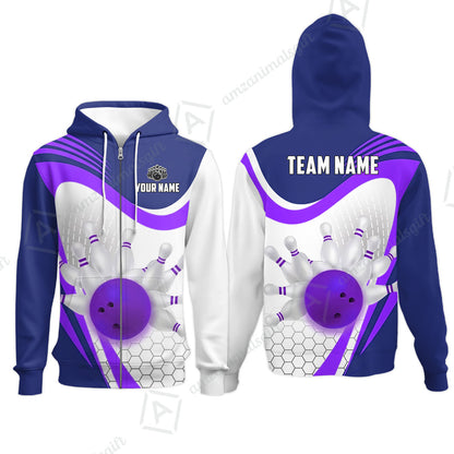 Custom Bowling Jersey Polo Shirt, Geometric Streamline & Fresh Mint, Custom Bowling Jersey Team Shirt For Players With Name & Team Name