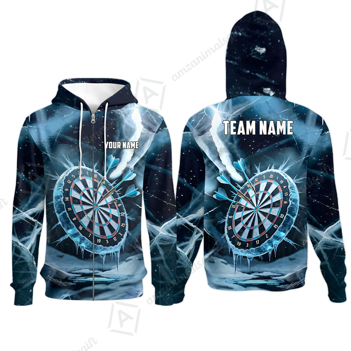Custom Darts Team Jersey, Personalized Ice Strike Darts Polo Shirt For Players With Name & Team Name