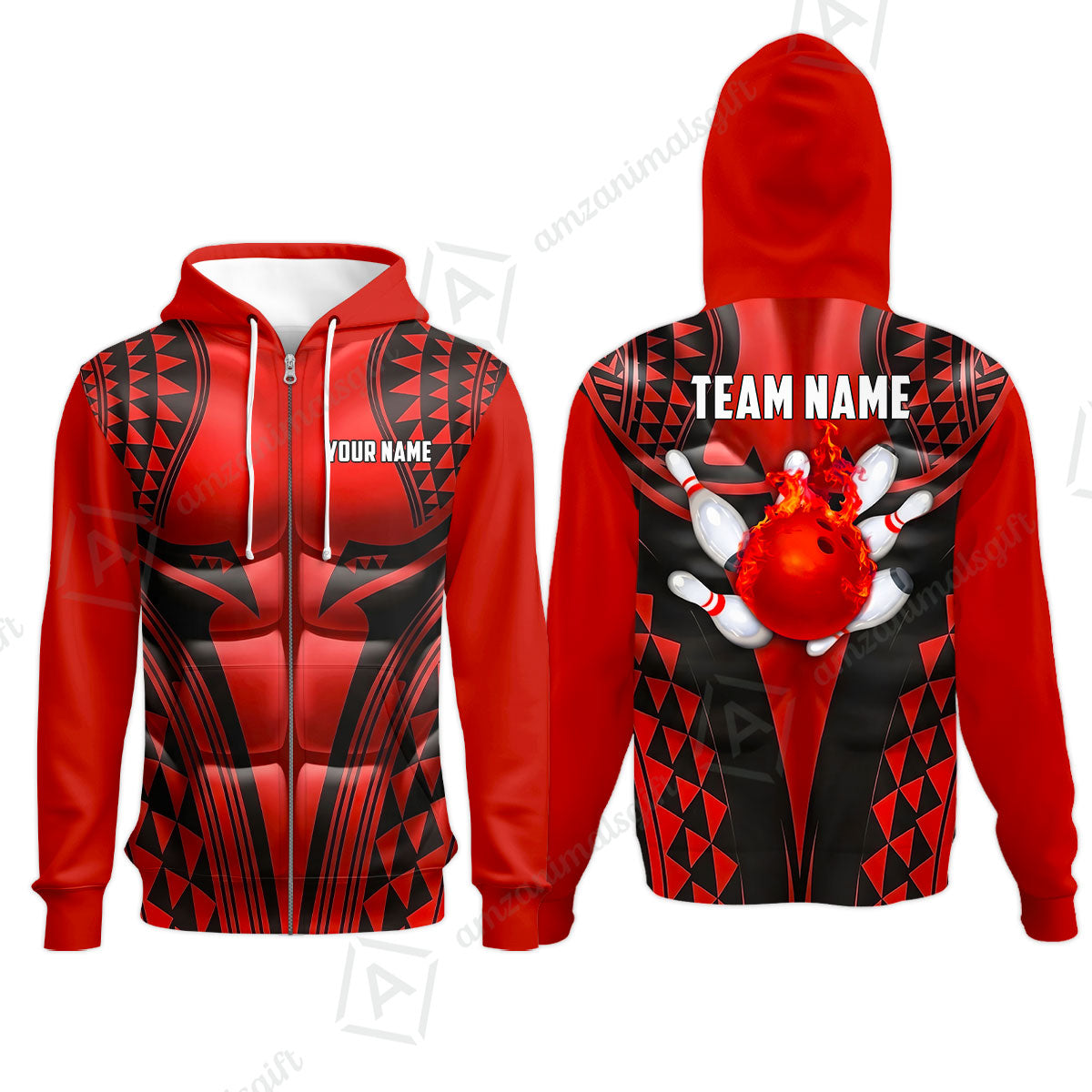 Custom Bowling Jersey Polo Shirt, Polynesian Strike, Custom Bowling Jersey Team Shirt For Players With Name & Team Name