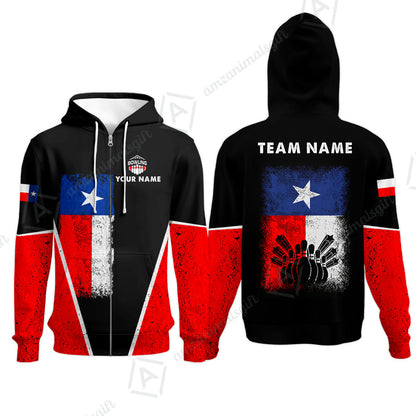 Custom Bowling Jersey Polo Shirt, Texas Stricker, Custom Bowling Jersey Team Shirt For Players With Name and Team Name