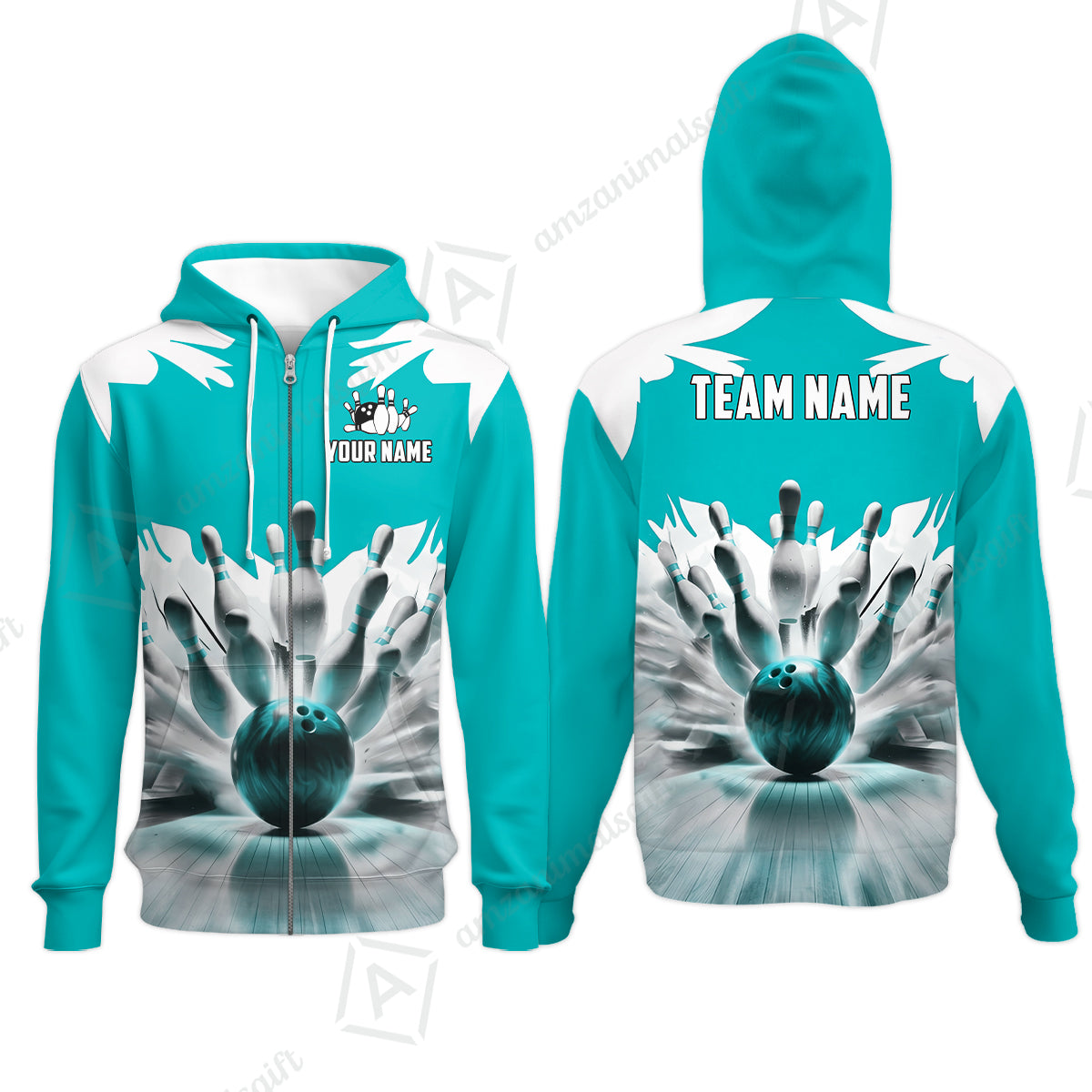 Custom Bowling Jersey Polo Shirt, Electric Marble Strike, Custom Bowling Jersey Team Shirt For Players With Name and Team Name