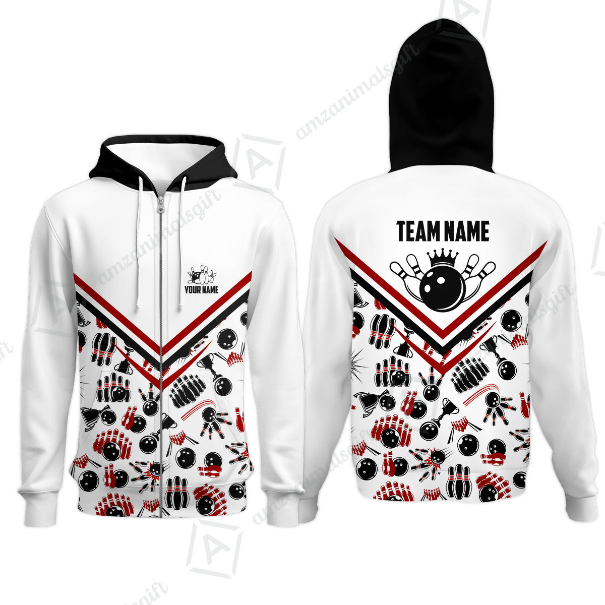 Custom Bowling Strike Bowling Pattern Team Unisex Polo Shirts, Customize your very own unique bowling uniforms jersey designs