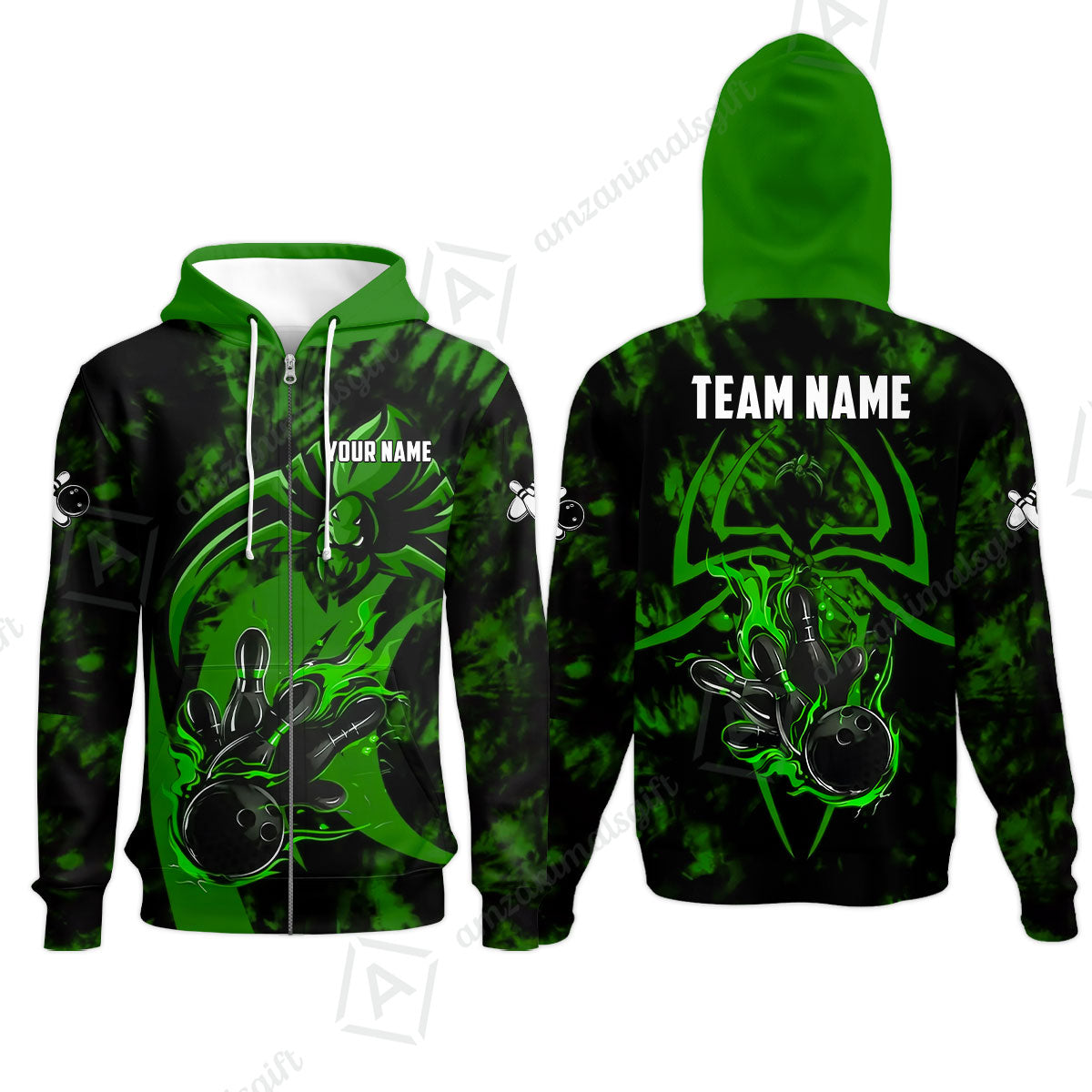 Custom Bowling Jersey Polo Shirt, Neon Venom Spider Monster, Custom Bowling Jersey Team Shirt For Players With Name and Team Name