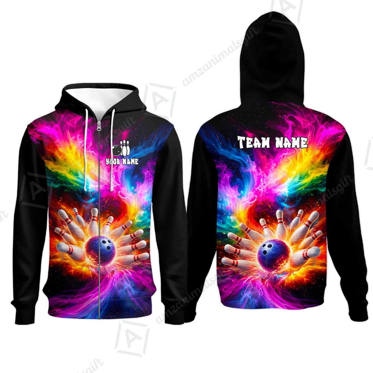Custom Cosmic Bowling Night Jersey Polo Shirt, Custom Cosmic Bowling Night Jersey Team Shirt For Players With Name & Team Name
