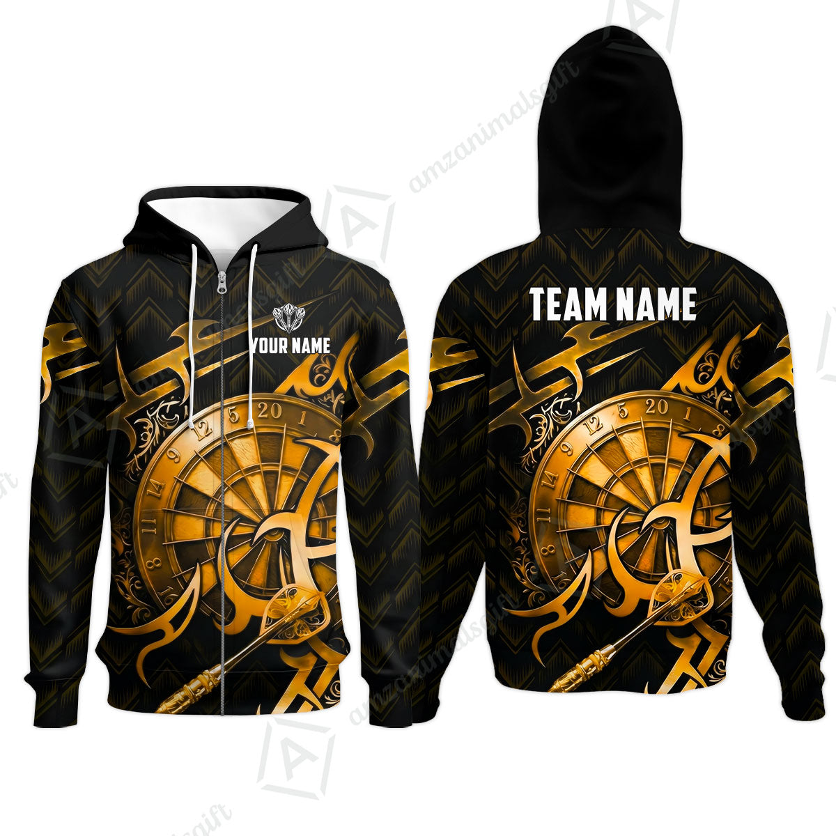 Custom Darts Jersey Polo Shirt, Tribal Darts & Mechanical Inferno, Custom Dart Jersey Team Shirt For Players With Name & Team Name