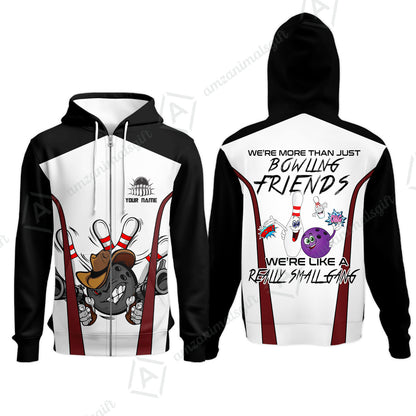 Customized Bowling Friends Polo Shirt, Really Small Gang Funny Bowling Team Polo Shirt, Perfect Outfit For Bowlers