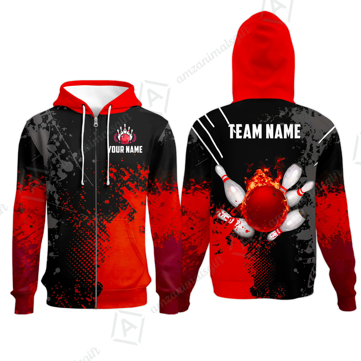 Custom Bowling Jersey Polo Shirt, Fire Ball Bowling, Custom Bowling Jersey Team Shirt For Players With Name & Team Name