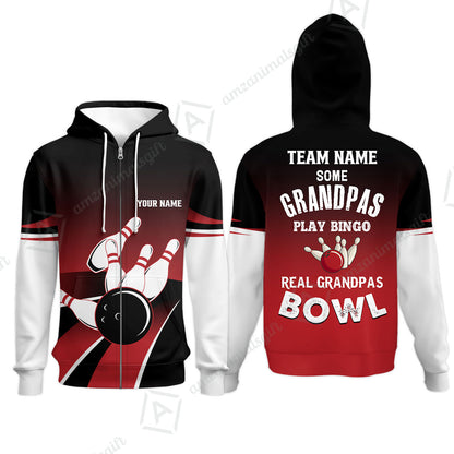 Bowling Men Polo Shirt - Some Grandpas Play Bingo Bowling Polo Shirt - Gift For Friend, Family, Bowling Lovers, Grandpa