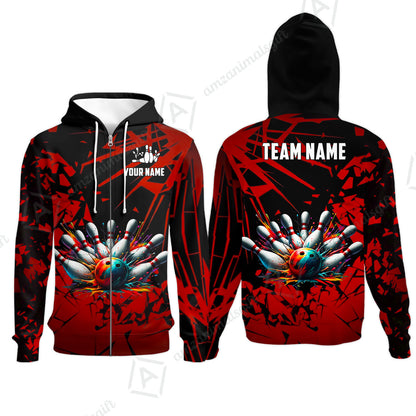 Custom Bowling Jersey Polo Shirt, Strike Explosion Bowling, Custom Bowling Jersey Team Shirt For Players With Name & Team Name