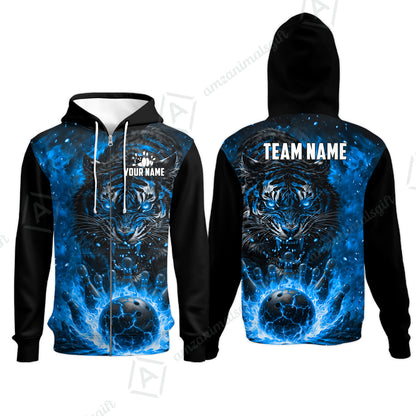 Custom Bowling Jersey Polo Shirt, Cursed Phantom Tiger, Custom Bowling Jersey Team Shirt For Players With Name & Team Name