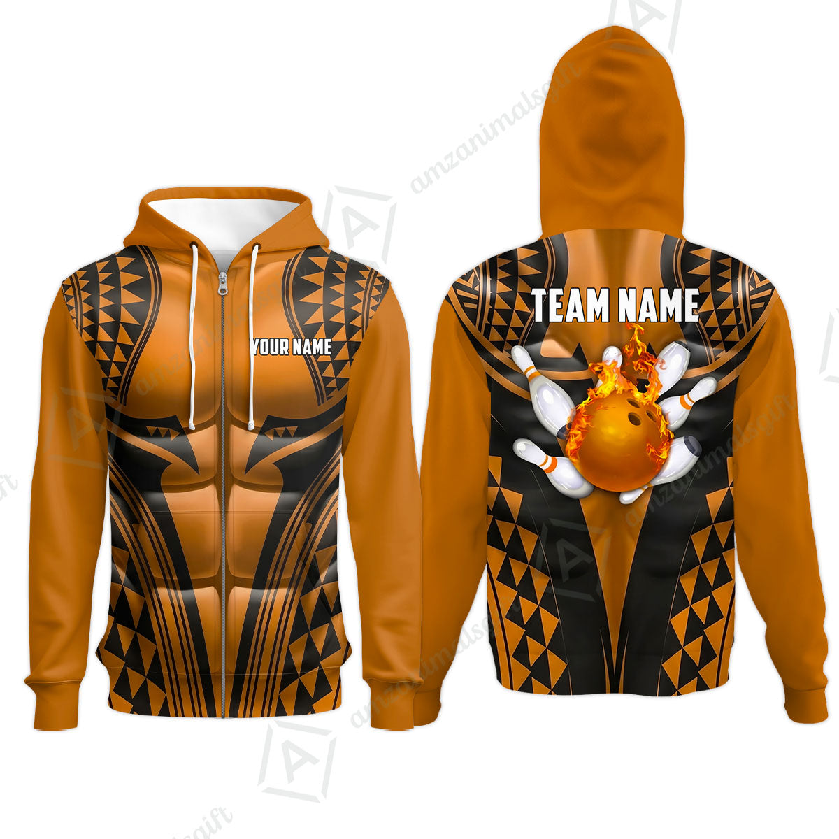 Custom Bowling Jersey Polo Shirt, Polynesian Strike, Custom Bowling Jersey Team Shirt For Players With Name & Team Name