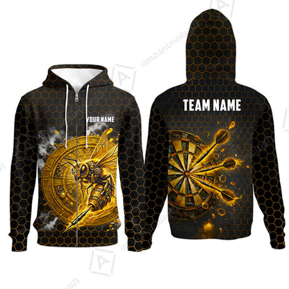 Custom Darts Team Jersey, Personalized Bee Strike Dart Polo Shirt For Players With Name & Team Name