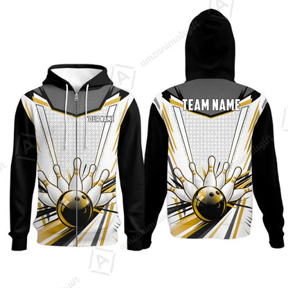 Customized Golden Cyber Strike Bowling Jersey, Custom Name And Team Name For Bowlers