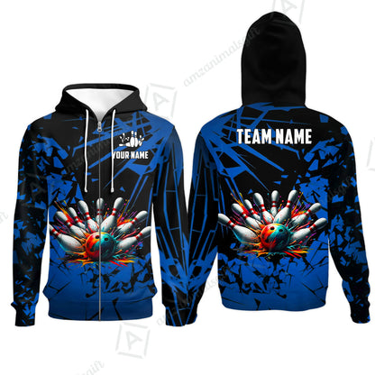 Custom Bowling Jersey Polo Shirt, Strike Explosion Bowling, Custom Bowling Jersey Team Shirt For Players With Name & Team Name