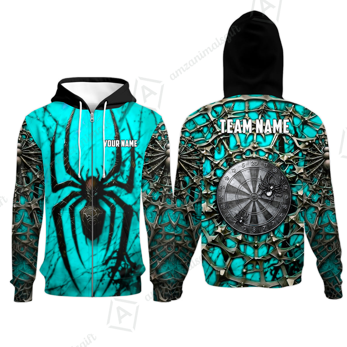Custom Darts Jersey Polo Shirt, Gothic Widow Spiderweb, Custom Dart Jersey Team Shirt For Players With Name & Team Name