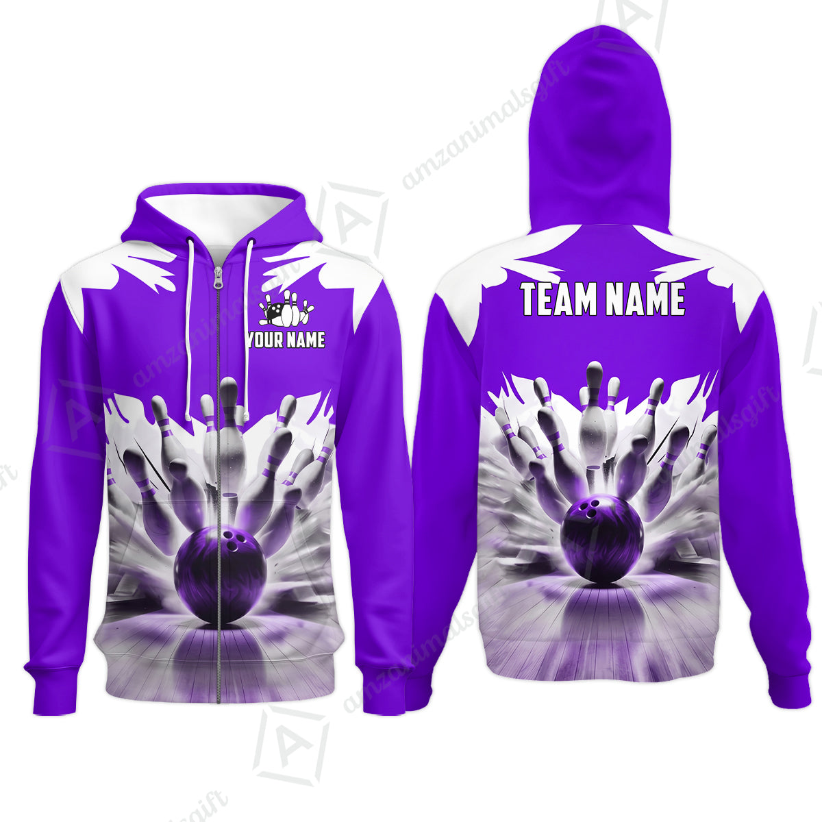 Custom Bowling Jersey Polo Shirt, Electric Marble Strike, Custom Bowling Jersey Team Shirt For Players With Name and Team Name