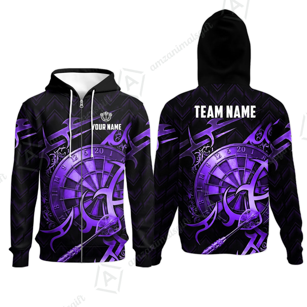 Custom Darts Jersey Polo Shirt, Tribal Darts & Mechanical Inferno, Custom Dart Jersey Team Shirt For Players With Name & Team Name