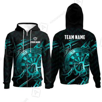 Custom Darts Jersey Polo Shirt, Tribal Darts & Mechanical Inferno, Custom Dart Jersey Team Shirt For Players With Name & Team Name