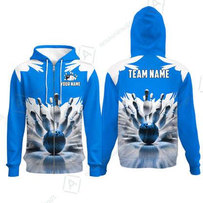 Custom Bowling Jersey Polo Shirt, Electric Marble Strike, Custom Bowling Jersey Team Shirt For Players With Name and Team Name