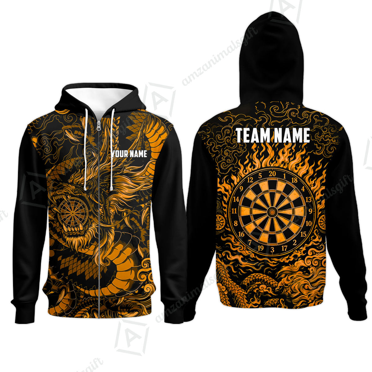 Custom Darts Jersey Polo Shirt, Dragon's Bullseye Darts, Custom Dart Jersey Team Shirt For Players With Name & Team Name