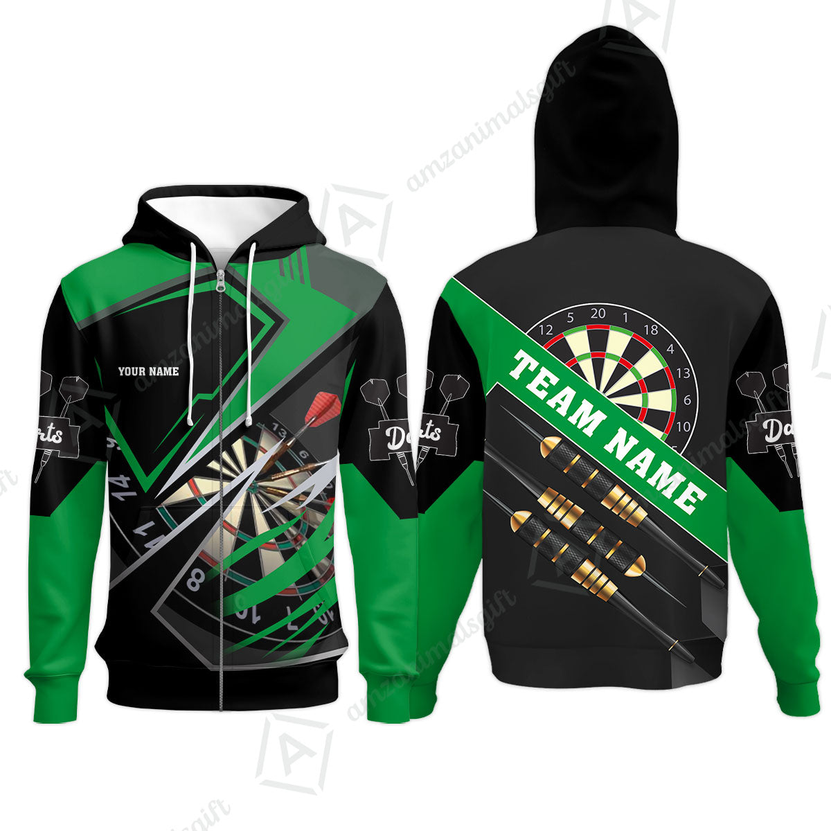 Personalized Darts Men Polo Shirt - Custom Name & Team Name Darts Polo Shirt