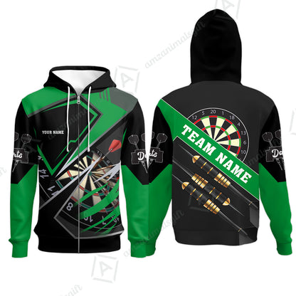 Personalized Darts Men Polo Shirt - Custom Name & Team Name Darts Polo Shirt