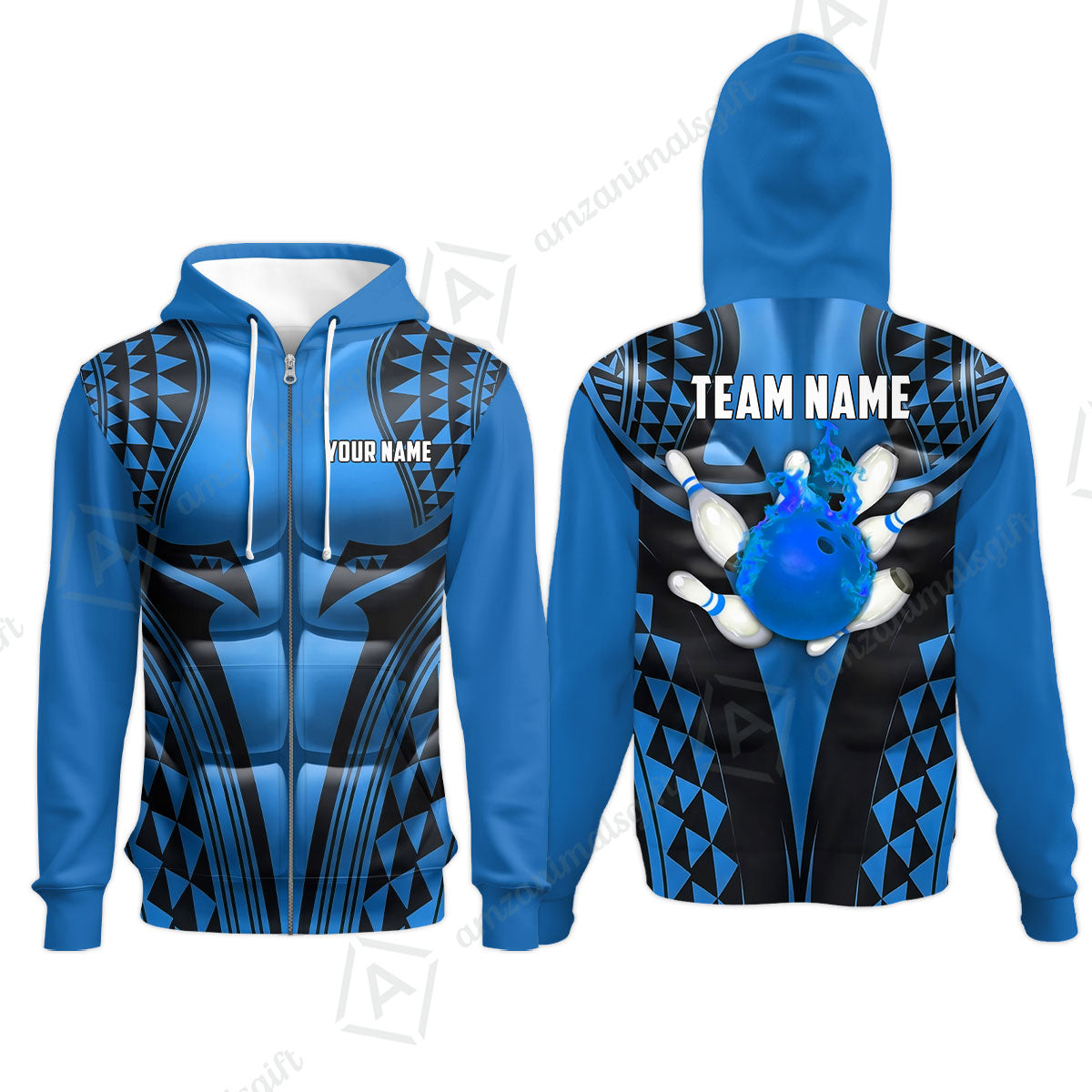 Custom Bowling Jersey Polo Shirt, Polynesian Strike, Custom Bowling Jersey Team Shirt For Players With Name & Team Name