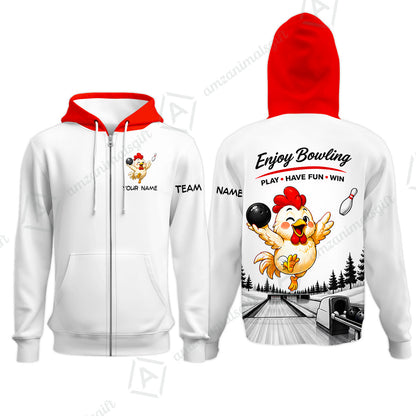 Custom Bowling Jersey Polo Shirt, Enjoy Bowling, Custom Bowling Jersey Team Shirt For Players With Name and Team Name