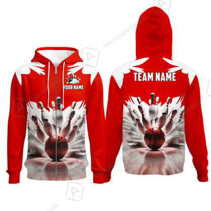 Custom Bowling Jersey Polo Shirt, Electric Marble Strike, Custom Bowling Jersey Team Shirt For Players With Name and Team Name