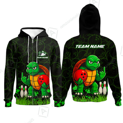 Customized Bowling Unisex Polo Shirt, Bowling Ninja Turtle, Bowling Uniform - Personalized Name And Team Name