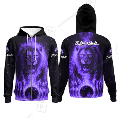 Custom Bowling Jersey Polo Shirt, Bowling Lion Of The Savannah, Custom Bowling Jersey Team Shirt For Players With Name & Team Name
