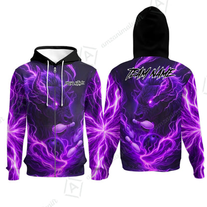 Custom Bowling Jersey Polo Shirt, Charging Bull Bowling Custom Bowling Jersey Team Shirt For Players With Name & Team Name