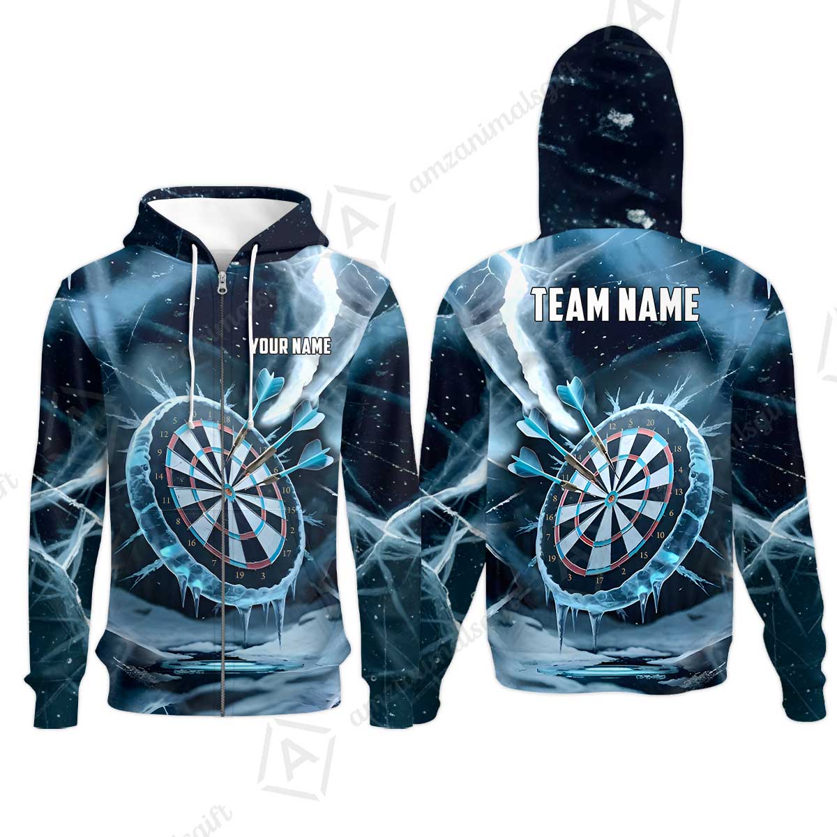 Custom Darts Team Jersey, Personalized Ice Strike Darts Polo Shirt For Players With Name & Team Name