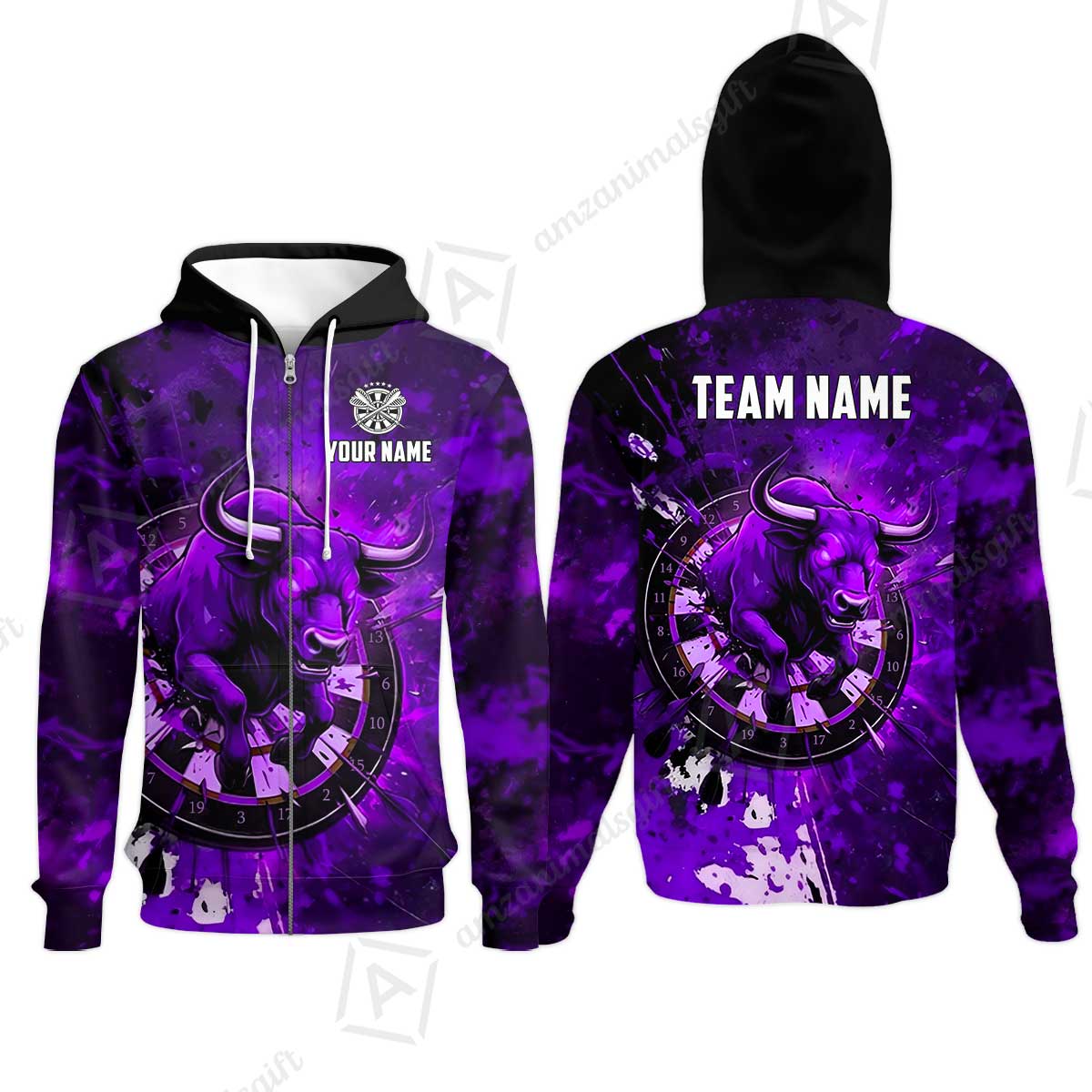 Custom Darts Team Jersey, Personalized Raging Bull Jersey Shirt For Players With Name & Team Name