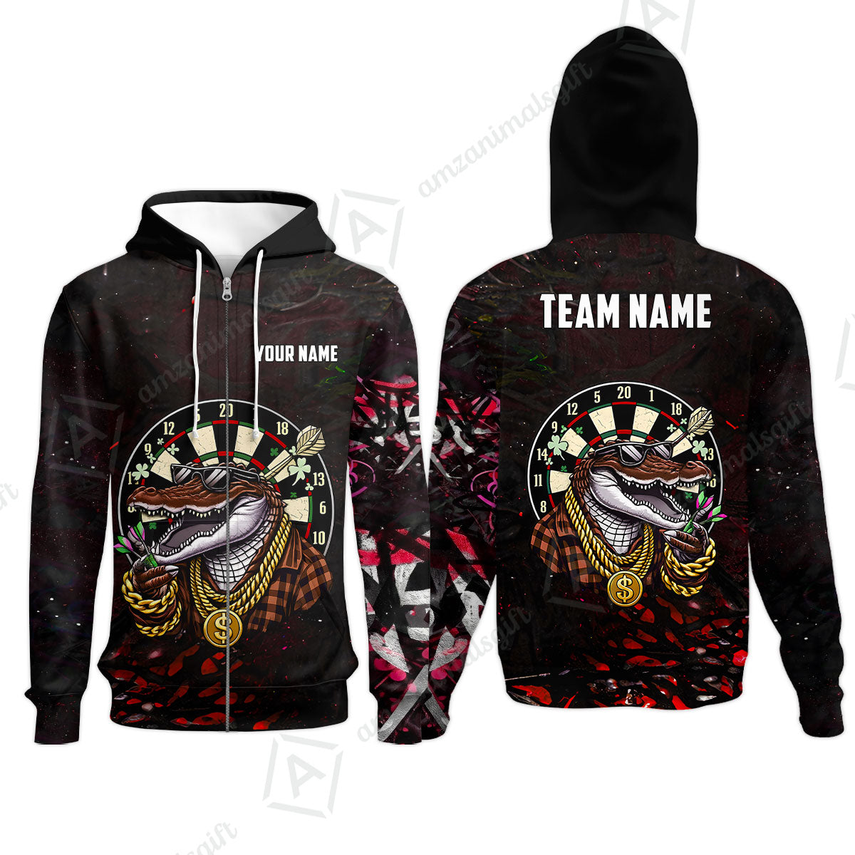 Custom Darts Team Jersey, Personalized Alligator Dart Jersey Shirt For Players With Name & Team Name