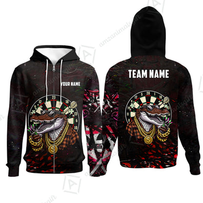Custom Darts Team Jersey, Personalized Alligator Dart Jersey Shirt For Players With Name & Team Name