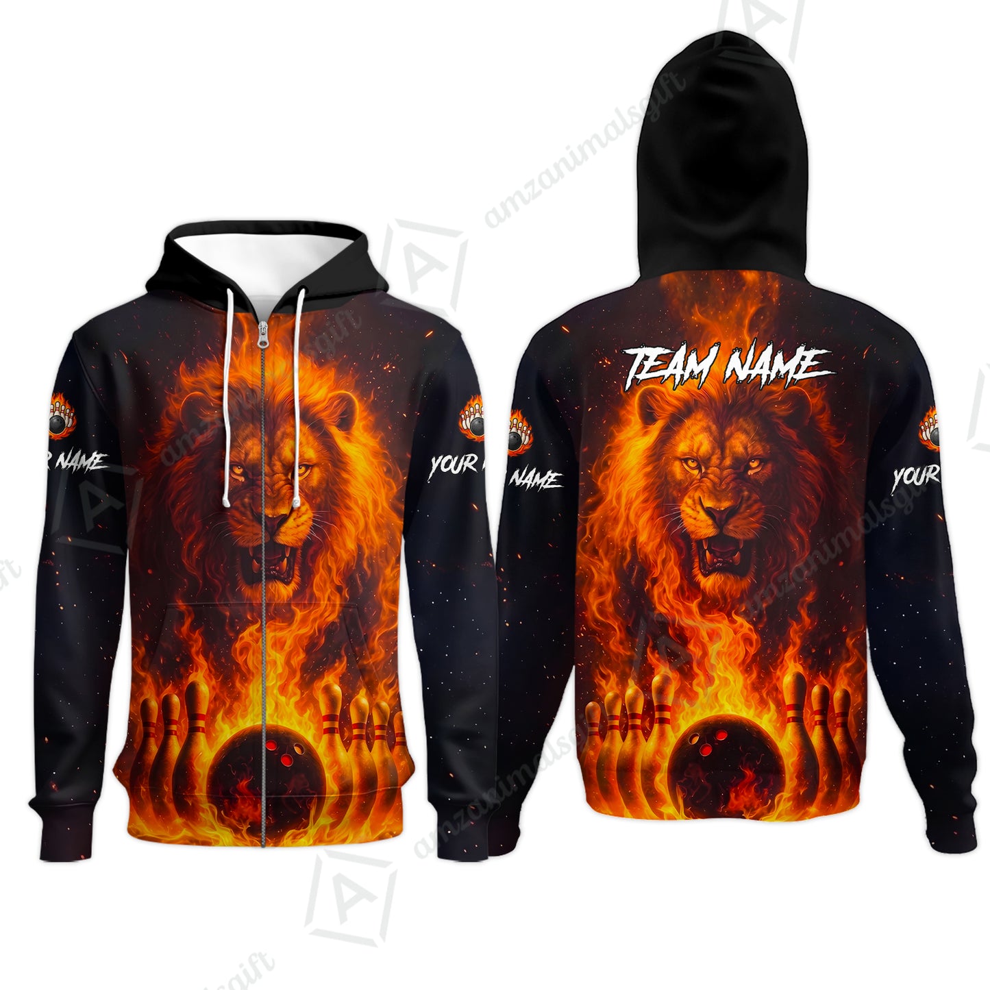 Custom Bowling Jersey Polo Shirt, Bowling Lion Of The Savannah, Custom Bowling Jersey Team Shirt For Players With Name & Team Name