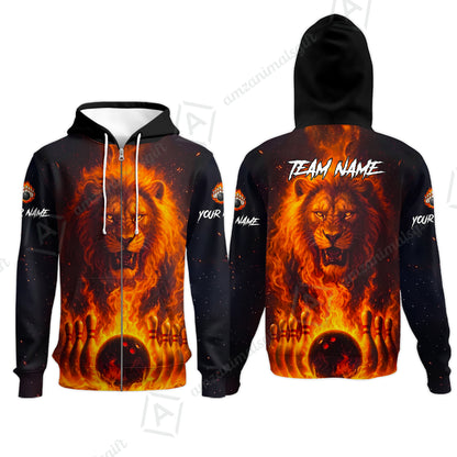 Custom Bowling Jersey Polo Shirt, Bowling Lion Of The Savannah, Custom Bowling Jersey Team Shirt For Players With Name & Team Name