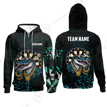 Custom Darts Team Jersey, Personalized Alligator Dart Jersey Shirt For Players With Name & Team Name