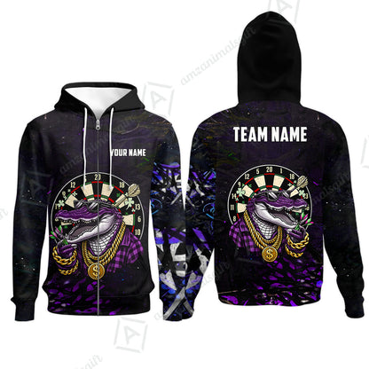Custom Darts Team Jersey, Personalized Alligator Dart Jersey Shirt For Players With Name & Team Name