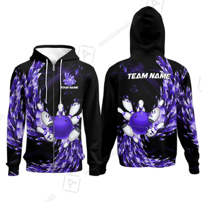 Custom Bowling Jersey Polo Shirt, Crystal Explosion Bowling Custom Bowling Jersey Team Shirt For Players With Name & Team Name