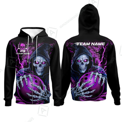 Custom Bowling Jersey Polo Shirt, The Death Hold Bowling Ball, Custom Bowling Jersey Team Shirt For Players With Name & Team Name