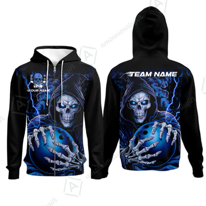 Custom Bowling Jersey Polo Shirt, The Death Hold Bowling Ball, Custom Bowling Jersey Team Shirt For Players With Name & Team Name