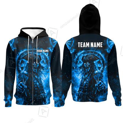 Custom Darts Jersey Polo Shirt, Ghost Pirate, Custom Dart Jersey Team Shirt For Players With Name & Team Name
