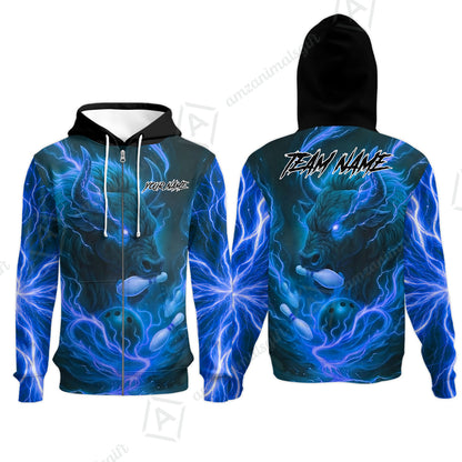 Custom Bowling Jersey Polo Shirt, Charging Bull Bowling Custom Bowling Jersey Team Shirt For Players With Name & Team Name